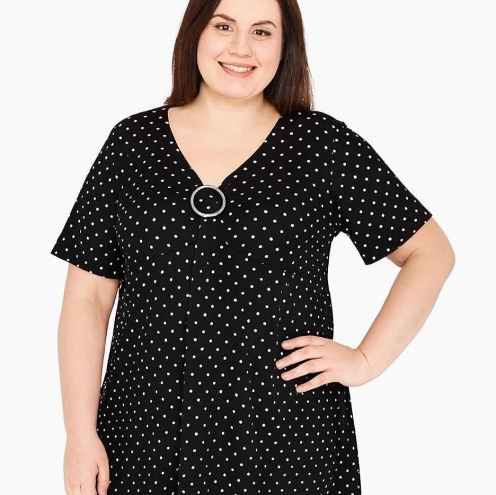 Fashion Bug Polka Dot Plus Size Top Size 26/28